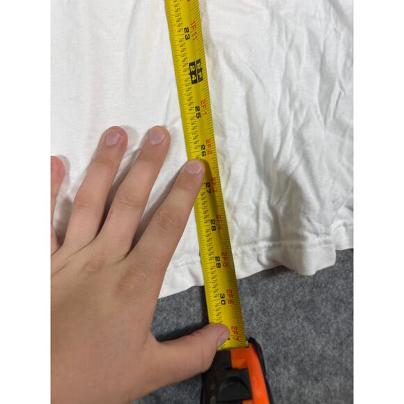 VINTAGE 90s Crazy Shirts Mens XL White Ski Naked Mauna Kea Hawaii Graphic Tee - Picture 3 of 8